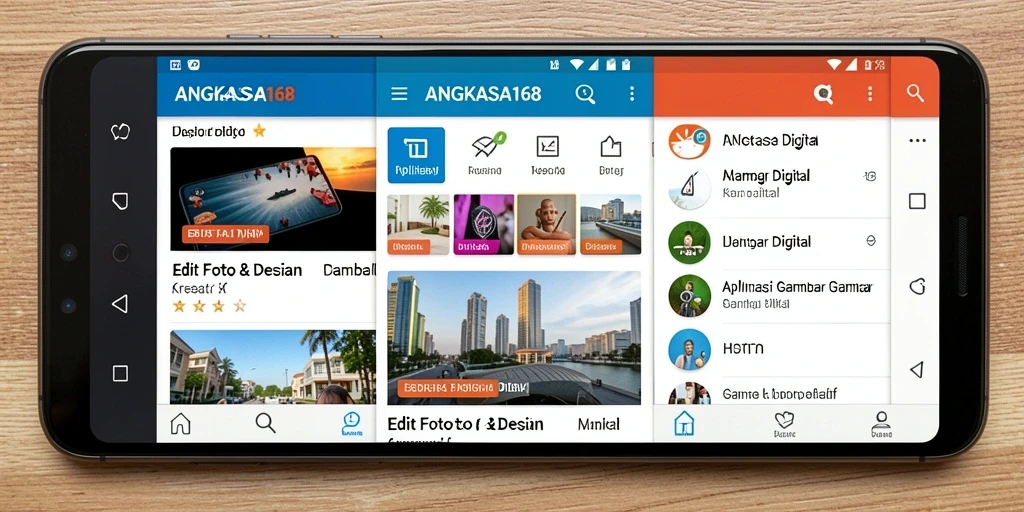 Antarmuka aplikasi ANGKASA168 yang menarik untuk pengeditan gambar.