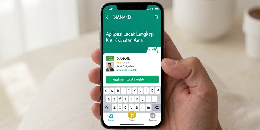 Screenshot aplikasi Lacak Langkah DIANA4D yang menunjukkan aktivitas harian.