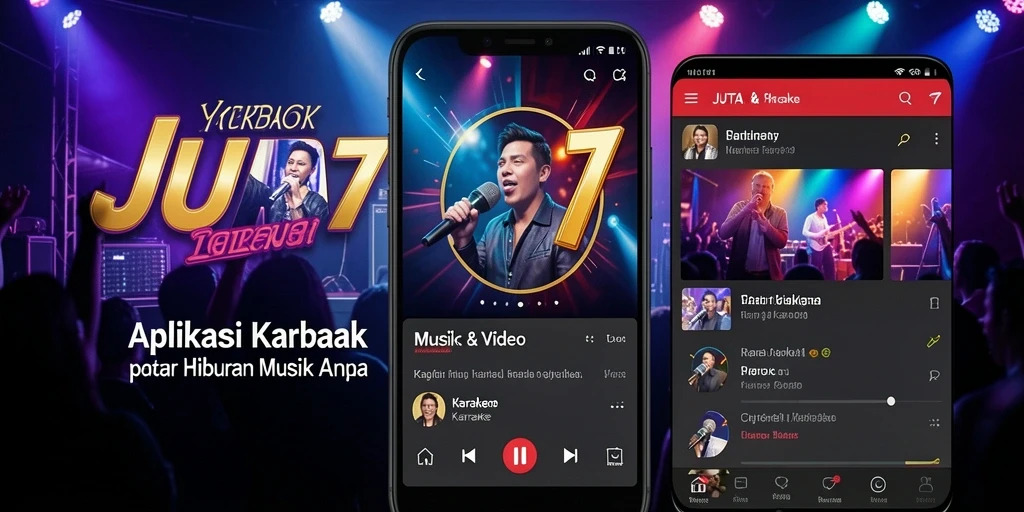 Antarmuka JUTA7 yang menarik dan berfungsi dengan baik untuk Karaoke.