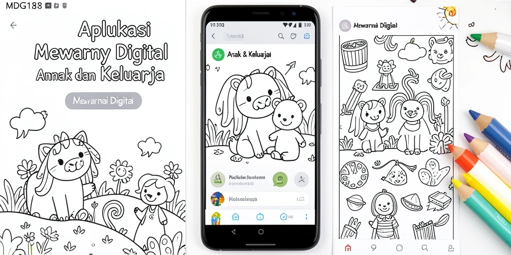 Tampilan antarmuka MDG188 yang menarik dan intuitif untuk anak-anak.