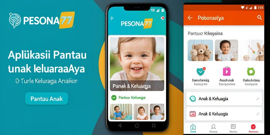 Antarmuka PESONA77 yang intuitif untuk memantau anak.