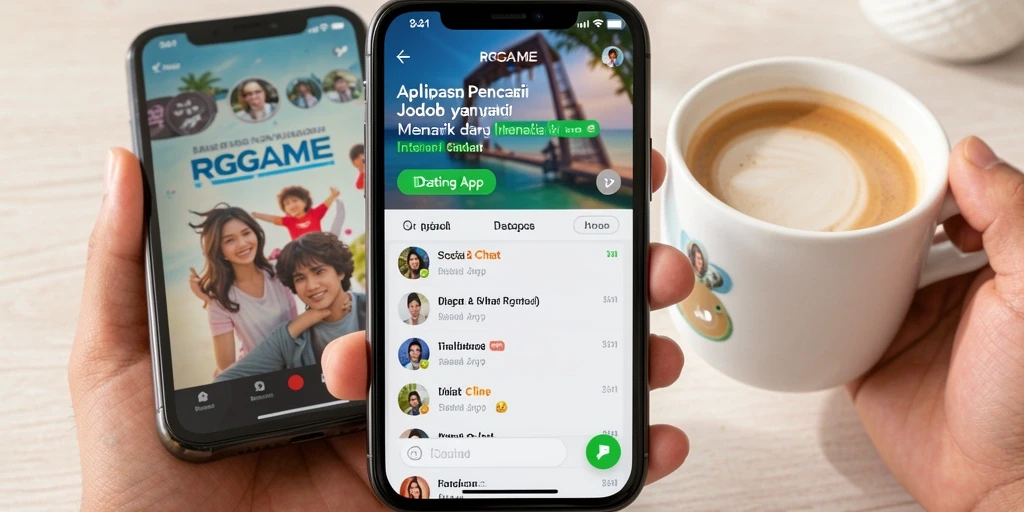 Tampilan antarmuka RPGAME dengan fitur-fitur menarik untuk kencan.