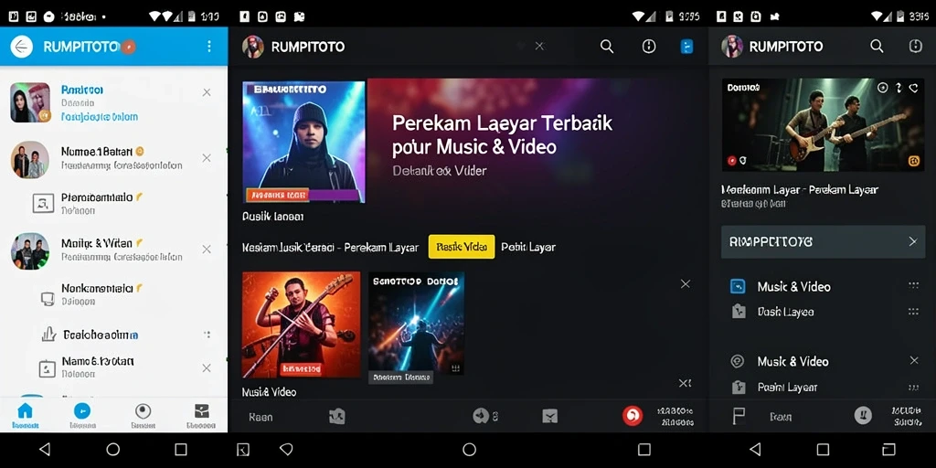 Tampilan antarmuka RUMPITOTO yang user-friendly untuk merekam layar.