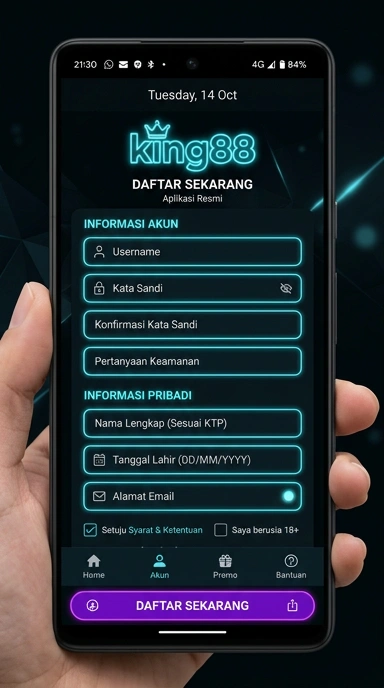 Registrasi Mudah King88 untuk Pengguna Android